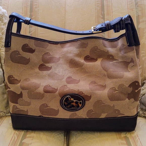 Dooney & Bourke Handbags - Dooney & Bourke Duck Pattern Champsac Hobo